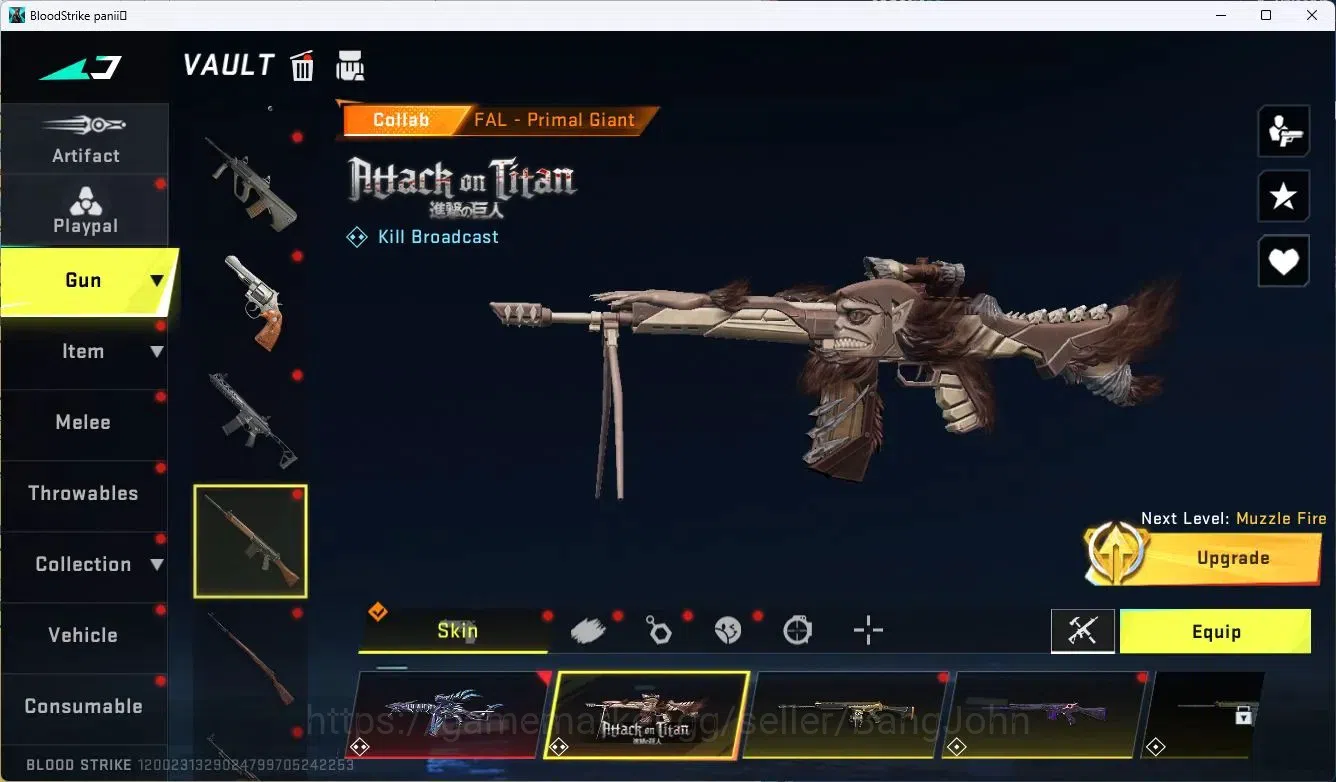 Blood Strike Accounts ASIA | 1 EVO: FAL|3 AOT|2 Ultra Char|1 Ultra Gun|1 image 11