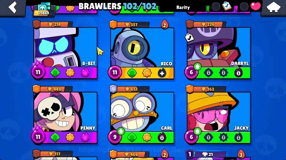 Brawl Stars Accounts 21K Trophy|10K Bling|102 Brawlers 22 Max Lvl|2 UL| image 11