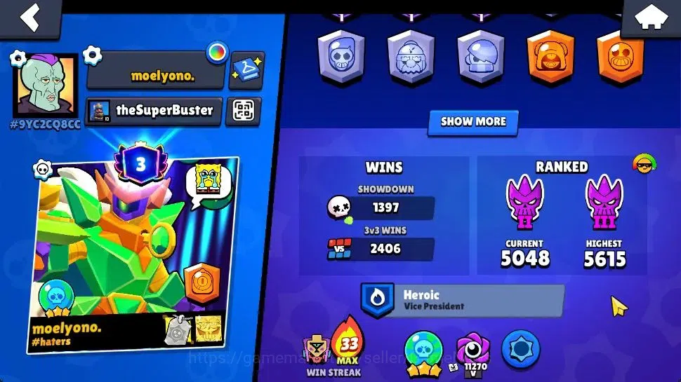 Brawl Stars Accounts 21K Trophy|10K Bling|102 Brawlers 22 Max Lvl|2 UL| image 3