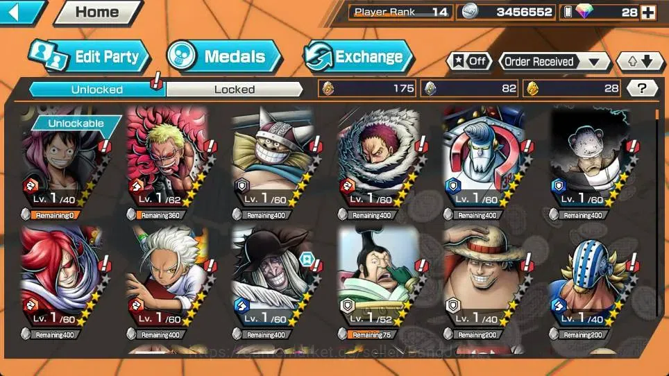 One Piece Bounty Rush Accounts Global | EX 5 | PR 14 | Zoro & Sanji Max, Rob Lucc image 11