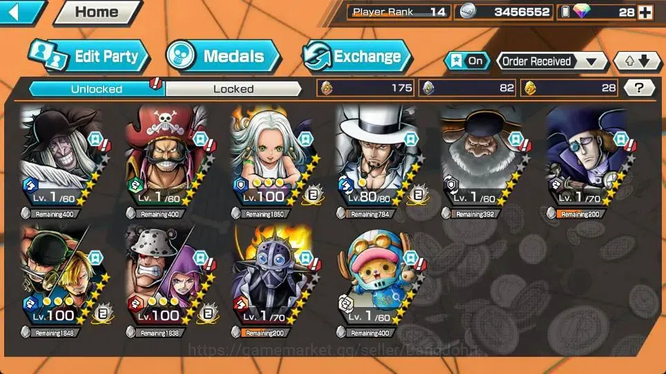 One Piece Bounty Rush Accounts Global | EX 5 | PR 14 | Zoro & Sanji Max, Rob Lucc image 12