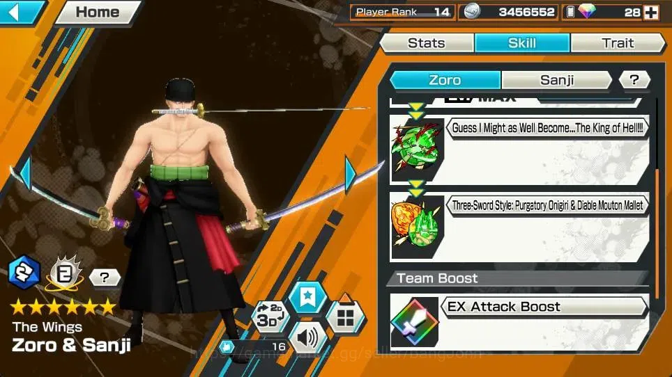 One Piece Bounty Rush Accounts Global | EX 5 | PR 14 | Zoro & Sanji Max, Rob Lucc image 5