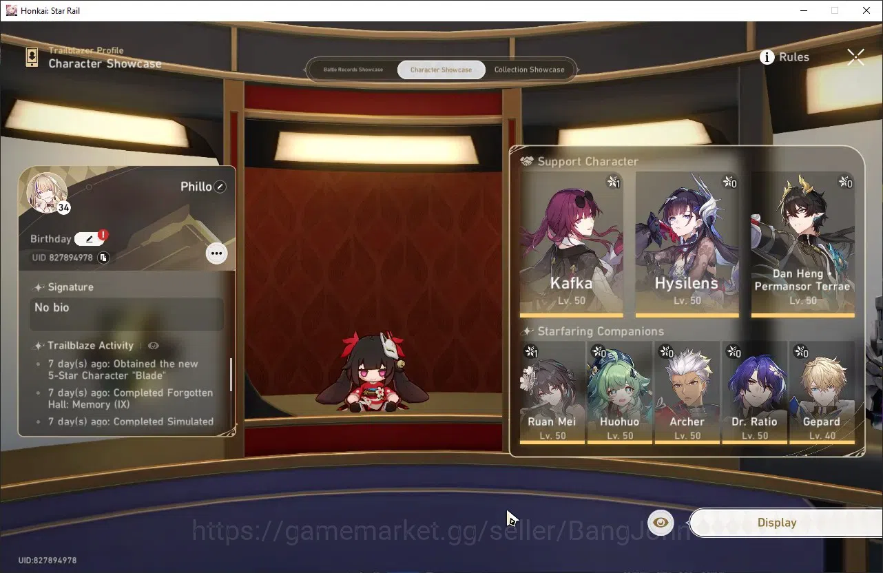 Honkai Star Rail Accounts ASIA | TL 34 | 8 LIMIT | HUO HUO | HYSILENS | KAFK image 16