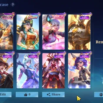Mobile Legends: Bang Bang Accounts Collector Hero133|Skin225|Ex Immo 180|Luckybox Lesley|Create Kadita|Valentine Fanny|4