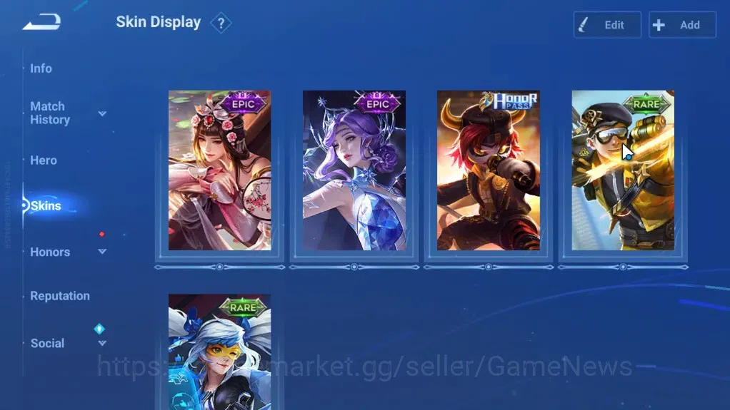 Honor of Kings Accounts Rare Skin Hero 99 Skin 77|,3 Limit(Arli,Kaizer,Garo)|1 Legend Arthure,1Lny2024,3 Worldly,10 6