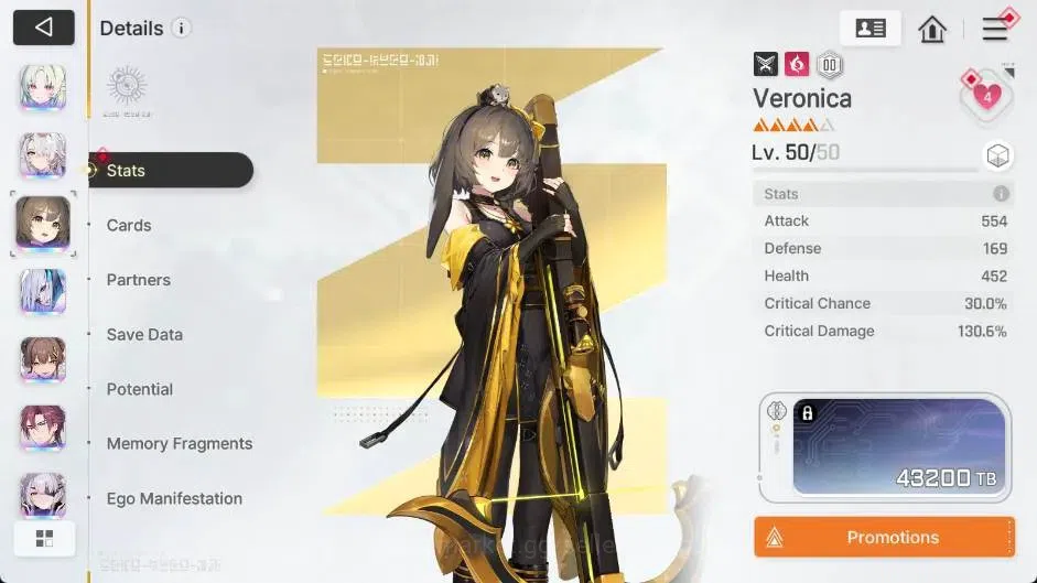 Chaos Zero Nightmare Accounts Asia | Lv48 | Nine ME1 | Veronica ME1 | Narja ME1  image 12