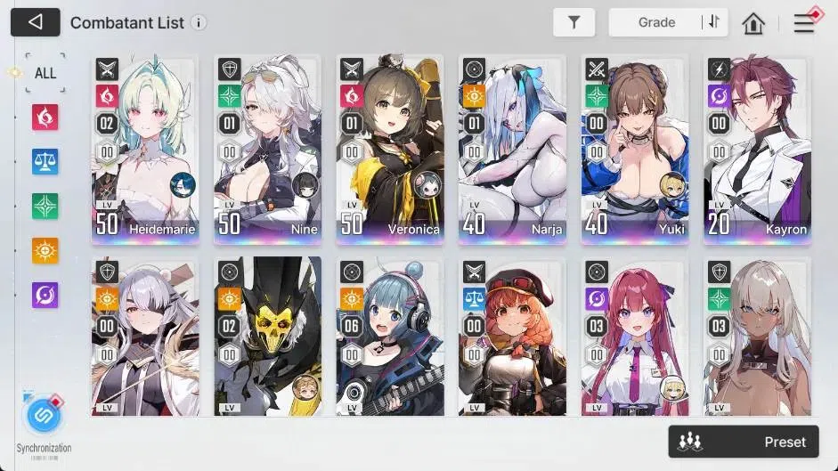 Chaos Zero Nightmare Accounts Asia | Lv48 | Nine ME1 | Veronica ME1 | Narja ME1  image 15