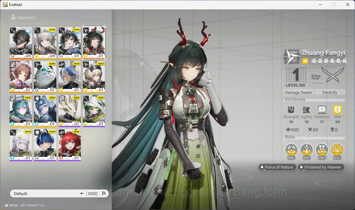 Arknights: Endfield Accounts NA/EU|Fresh Starter| 1 limit+Standard| Zhuang Fang image 12