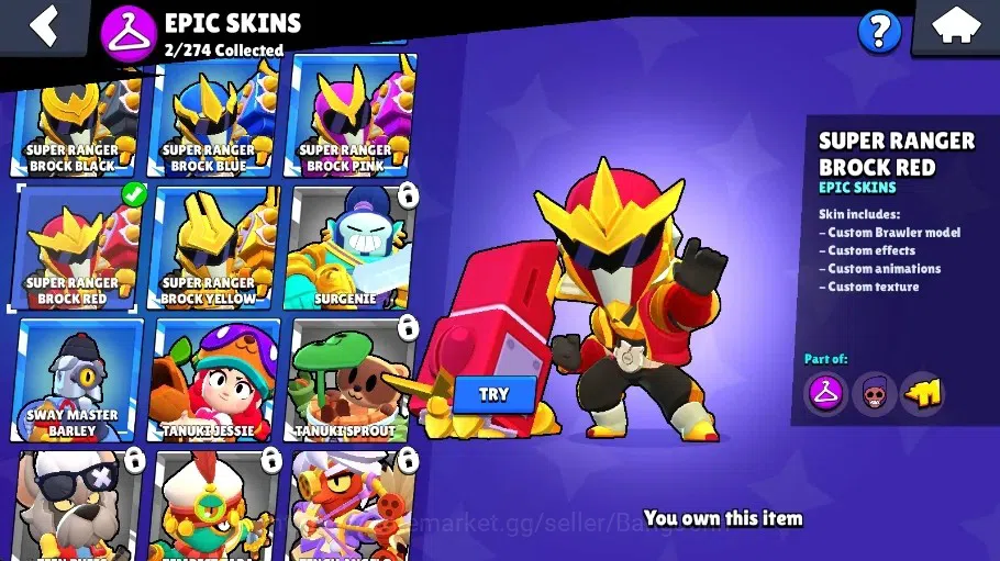 Brawl Stars Accounts Global | 1078 Thropy|21 Brawler|3 Max Hypercharge( image 10
