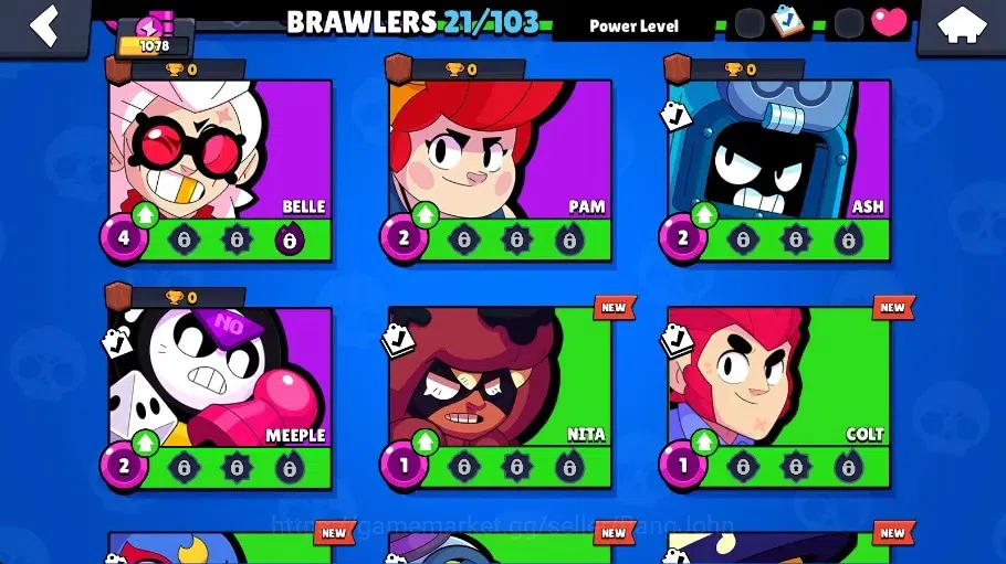 Brawl Stars Accounts Global | 1078 Thropy|21 Brawler|3 Max Hypercharge( image 6