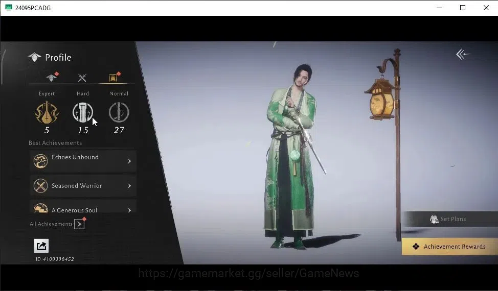 Where Winds Meet Accounts GLOBAL|Lv 86|20K GS|1 HC|79k Echo Shade|Humble Hero Set|Peaceful Life,Anthem of Ages,Lone March 4