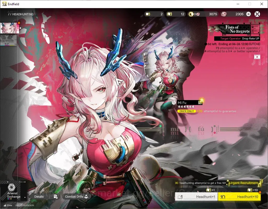 Arknights: Endfield Accounts Asia|Lv48|Oro 2305|3 SSR(Zhuang Fangyi,Rossi)|2 (* image 19