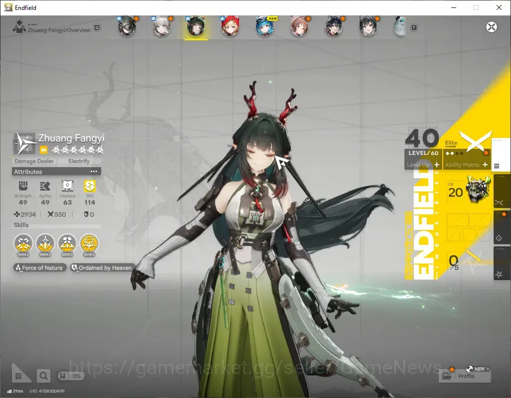 Arknights: Endfield Accounts Asia|Lv48|Oro 2305|3 SSR(Zhuang Fangyi,Rossi)|2 (* image 3