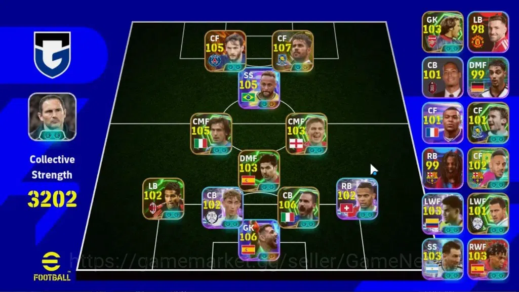 eFootball Accounts High-End Android |Big Time K.Kvaratskhelia|10 Epic Rui Costa,Leonardo Bonucci,Andrea Pirlo|Show Time Unai 1
