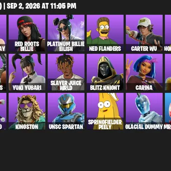 Fortnite Accounts 31 Skins | Level 2541 | Platinum Billie Eilish, Homer Simpson + Slayer Juice WRLD | All Platforms