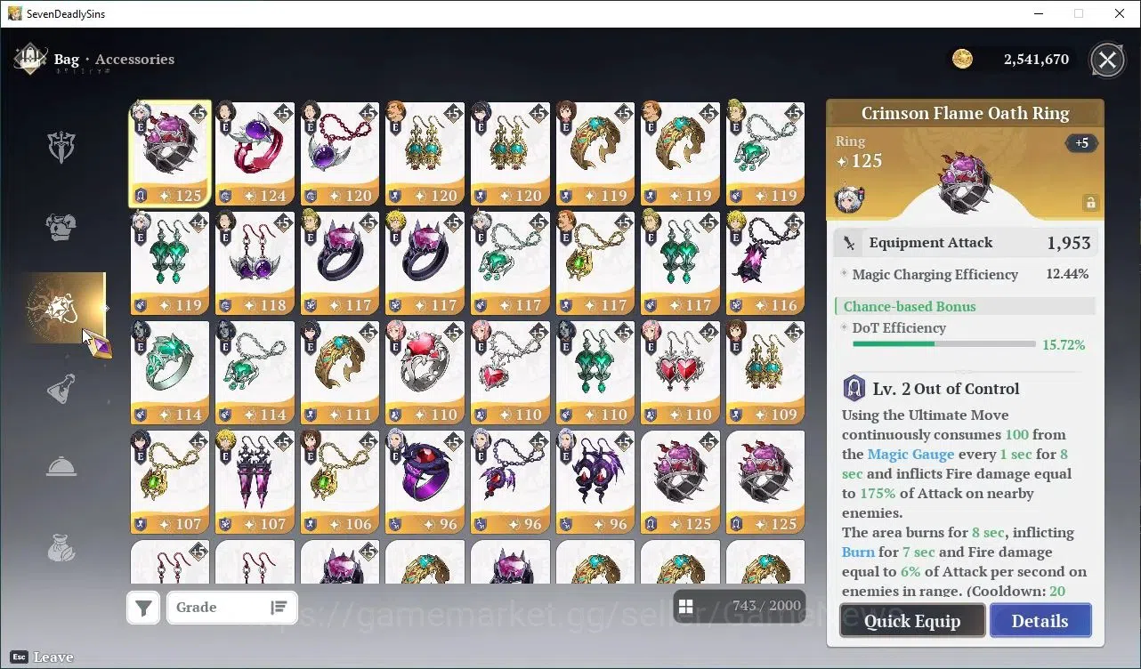 The Seven Deadly Sins: Origin Accounts SEA|Lvl 43|7 SSR|MeliodasP7,MannieP4,EscannorP6,Cl image 14