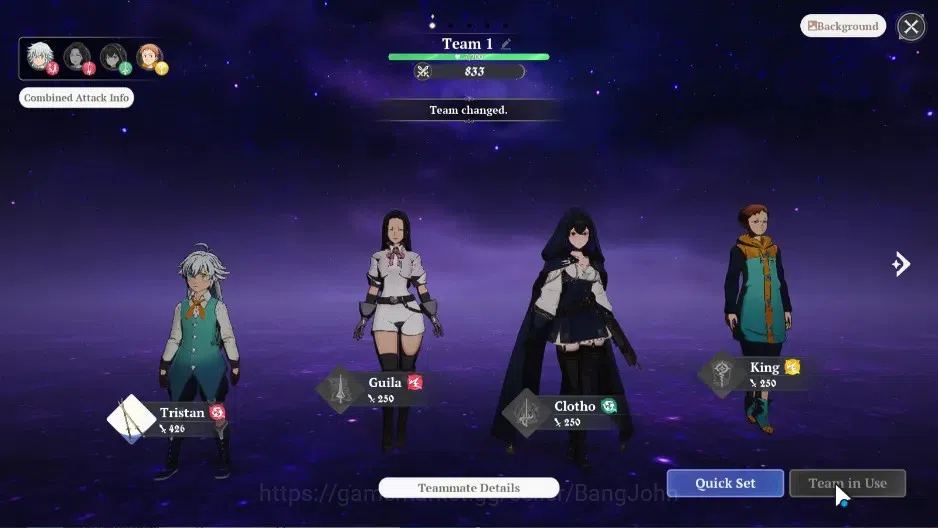 The Seven Deadly Sins: Origin Accounts EUROPE | Lv2 WL1 | 4SSR Tristan, Guila , Clotho ,  image 4