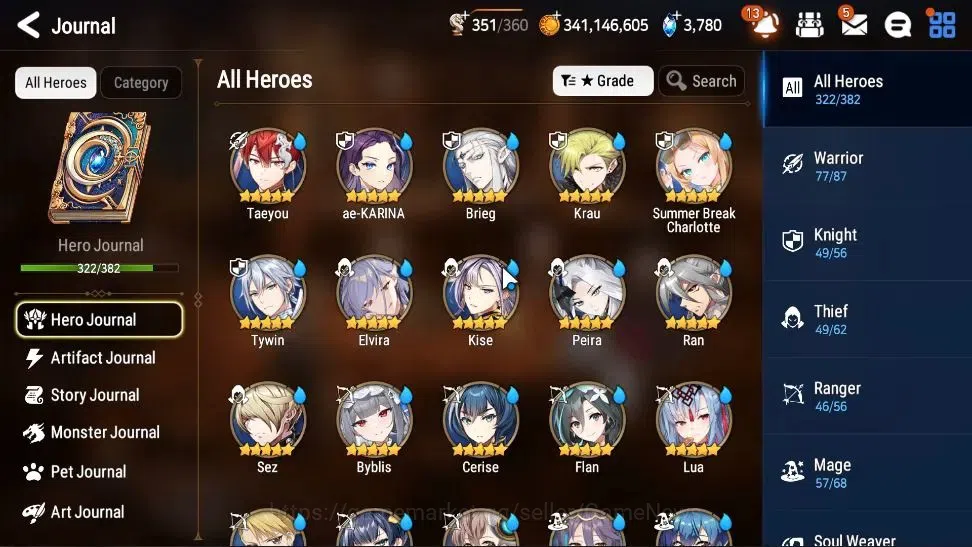 Epic Seven Accounts Collaboration Hero Asia Verif|43 ML(Zio,Belian,LC Belona,etc)+Many Colab 11