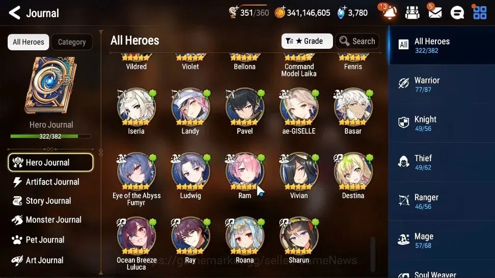 Epic Seven Accounts Collaboration Hero Asia Verif|43 ML(Zio,Belian,LC Belona,etc)+Many Colab 15