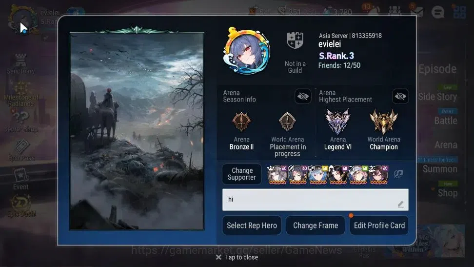 Epic Seven Accounts Collaboration Hero Asia Verif|43 ML(Zio,Belian,LC Belona,etc)+Many Colab 2
