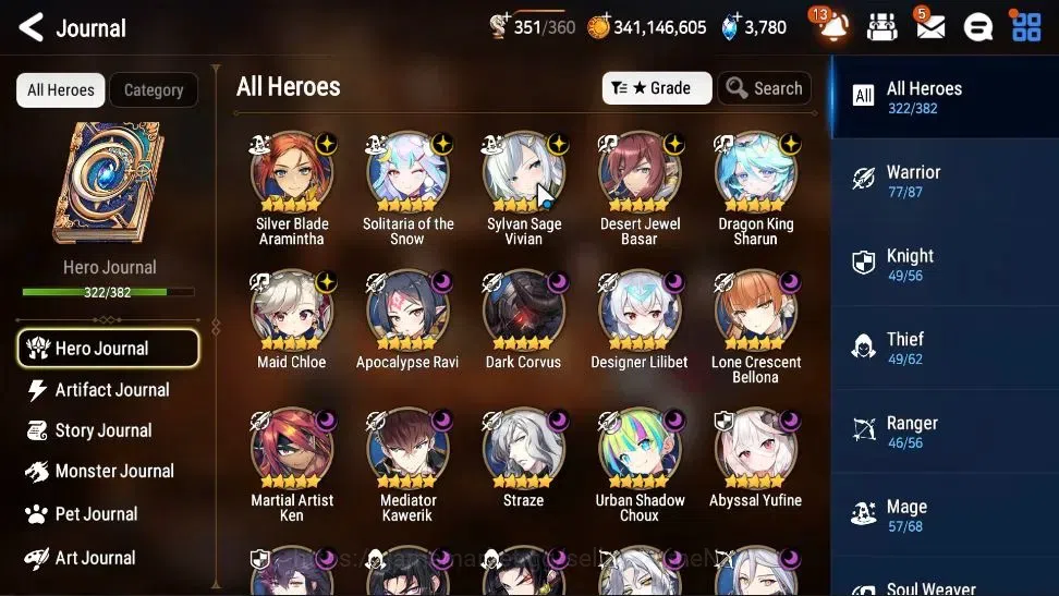 Epic Seven Accounts Collaboration Hero Asia Verif|43 ML(Zio,Belian,LC Belona,etc)+Many Colab 6