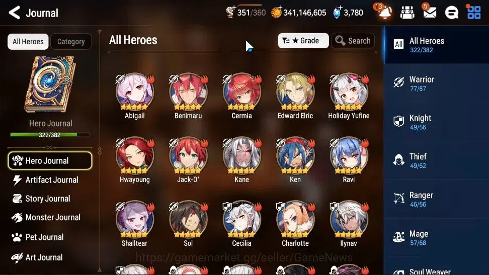 Epic Seven Accounts Collaboration Hero Asia Verif|43 ML(Zio,Belian,LC Belona,etc)+Many Colab 8