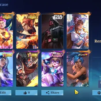 Mobile Legends: Bang Bang Accounts Collector Hero133 Skin280|Ex Honor 41|Star Wars Argus,Prime Claude&Yu Zhong,Sanrio