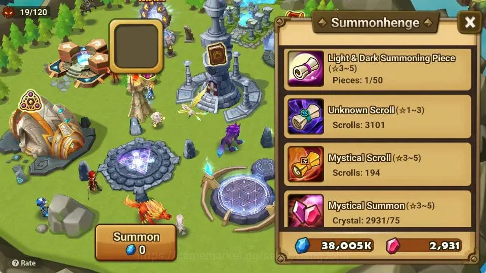 Summoners War: Sky Arena Accounts Starter GLOBAL | NB 5 TESHAR,Starter Gacha 194 MS, 40 12Y Special Scrolls, 8 Legendary 5