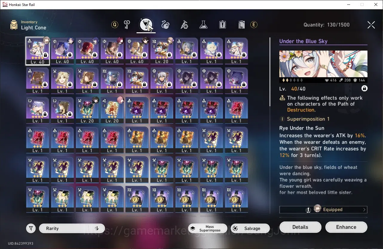 Honkai Star Rail Accounts ASIA|TL 30|3 Limit| Ashveil, Kafka, Dan Heng PT,et image 10