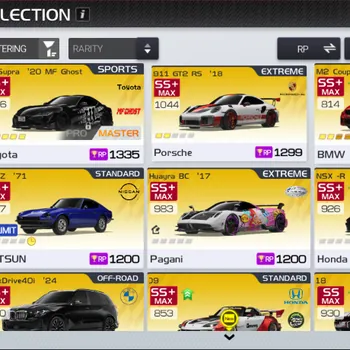 Racing Master Accounts SEA|Lv 19|1 Car Collab MF Ghost (GR Supra '20 E5)|911 GT2 RS E2,M2 Coupe E2,Huayra BC Etc|416k Gold