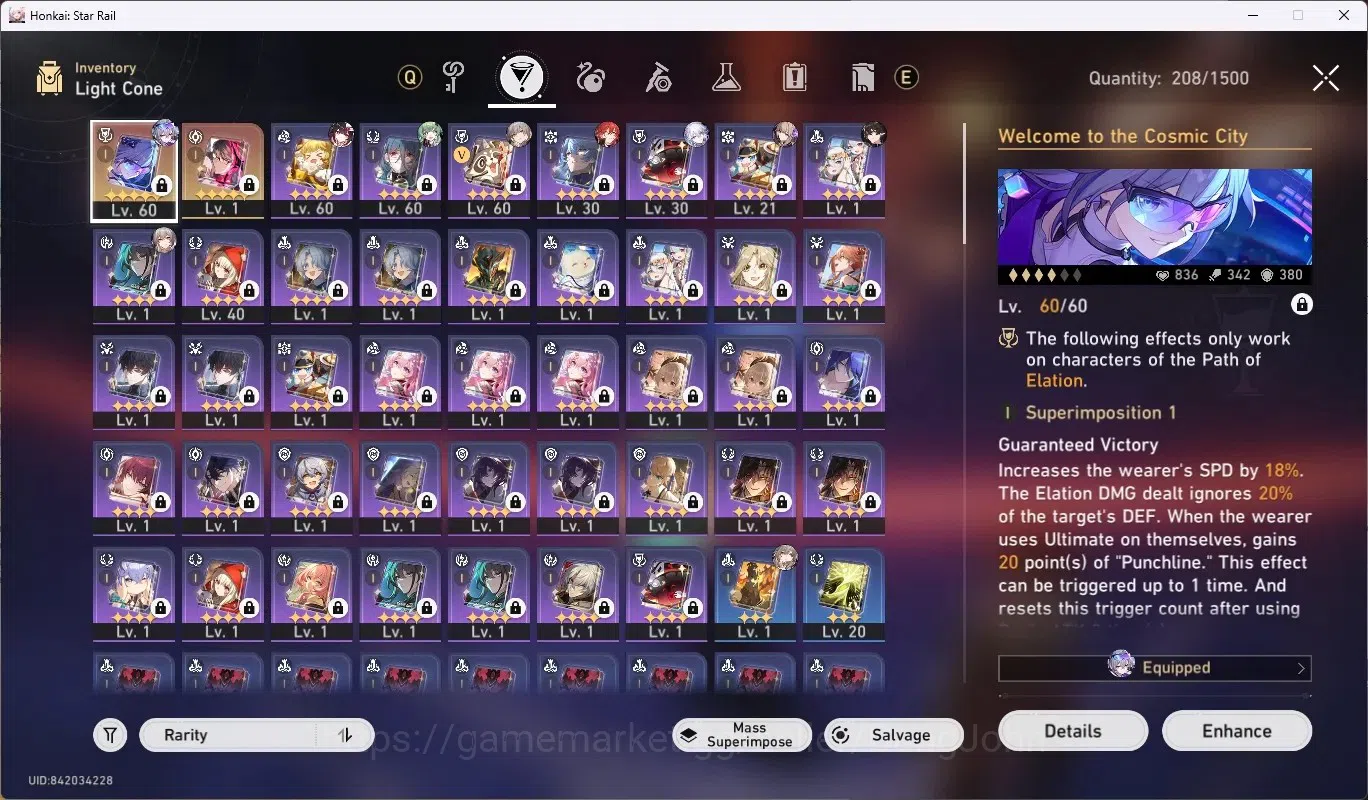 Honkai Star Rail Accounts ASIA|TL 61|3 Char Limited[Silver Wolf LV.999 E1+(S image 5