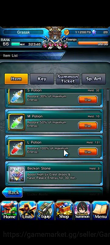 Grand Summoners Accounts Starter Global|Rank 55|Fresh Starter| 3 Ascend | Valerie, CF Milim, Diablo |Lpot 131|Check SS 2