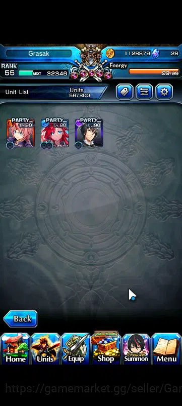 Grand Summoners Accounts Starter Global|Rank 55|Fresh Starter| 3 Ascend | Valerie, CF Milim, Diablo |Lpot 131|Check SS 4