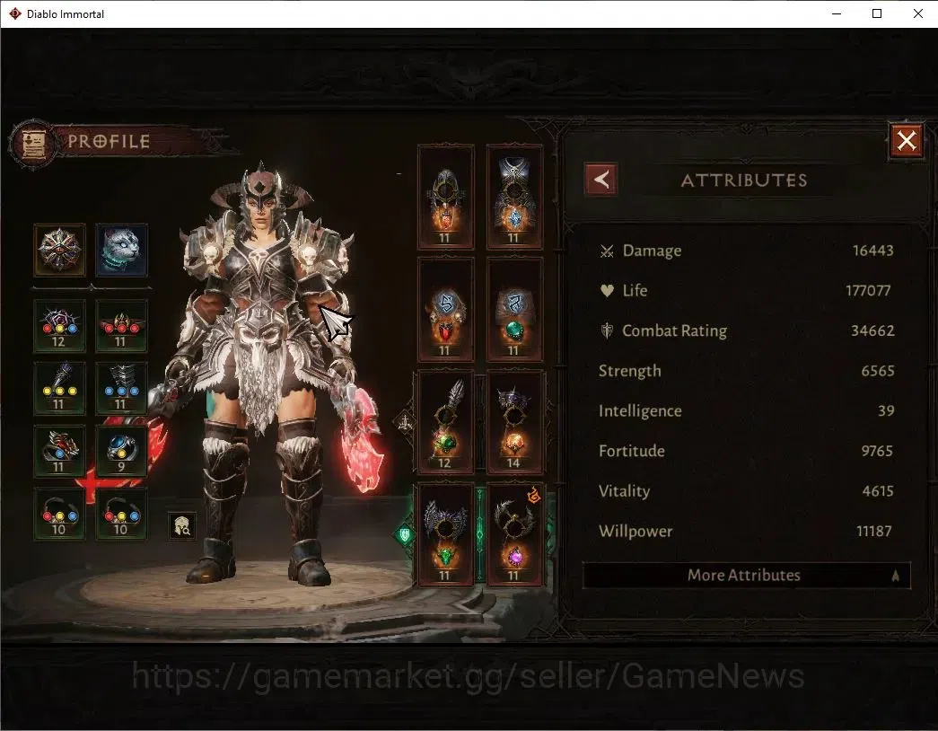 Diablo Immortal Accounts SEA-Vasily|CS ON|Lv60(477)|Barbarian|CR 34K|Reso 4 image 4