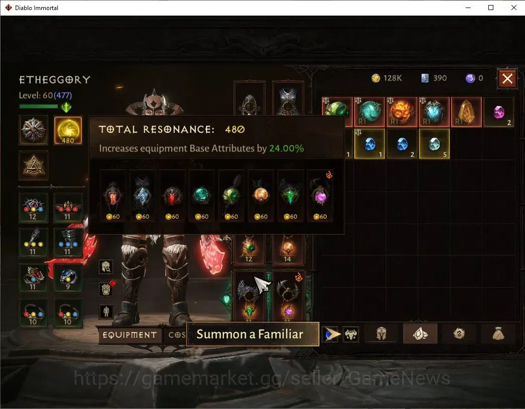 Diablo Immortal Accounts SEA-Vasily|CS ON|Lv60(477)|Barbarian|CR 34K|Reso 4 image 6