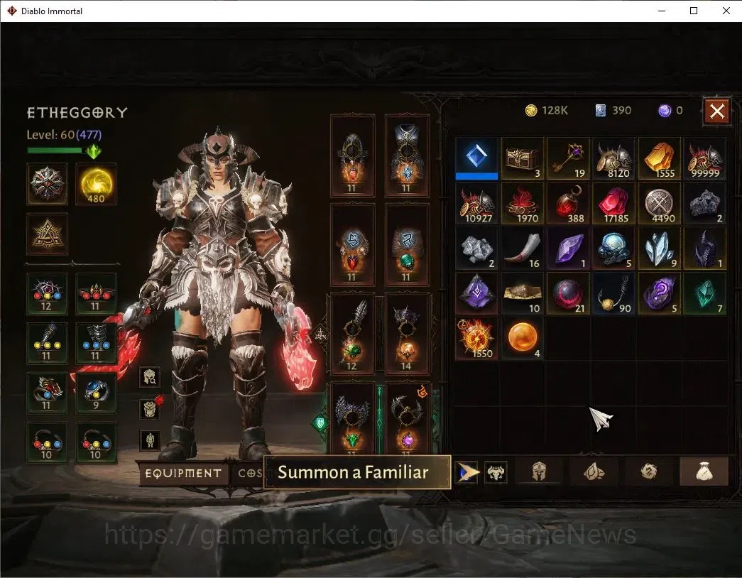 Diablo Immortal Accounts SEA-Vasily|CS ON|Lv60(477)|Barbarian|CR 34K|Reso 4 image 8