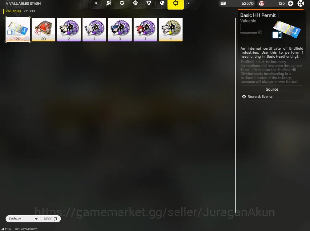 Asia LVL 4 | Fresh Starter + Ember + 4 SR Character |Skip Tutorial| GrypLink| (END717) Arknights: Endfield Accounts Asia LVL 4 | Fresh Starter + Ember + 4 SR Characte image 1