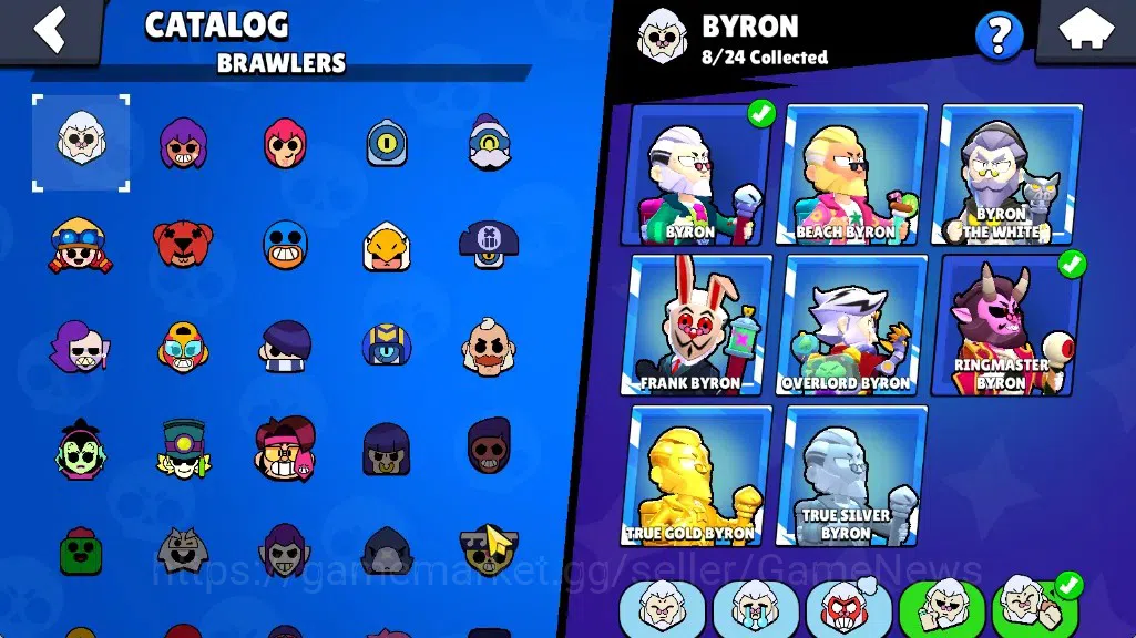 Brawl Stars Accounts 509 Trophy|18 Brawlers 1 Max (Byron)|7k PP|2 Mythic (Gridiron Otis,Ringmaster Byron),6 Epic Skin|CN 20