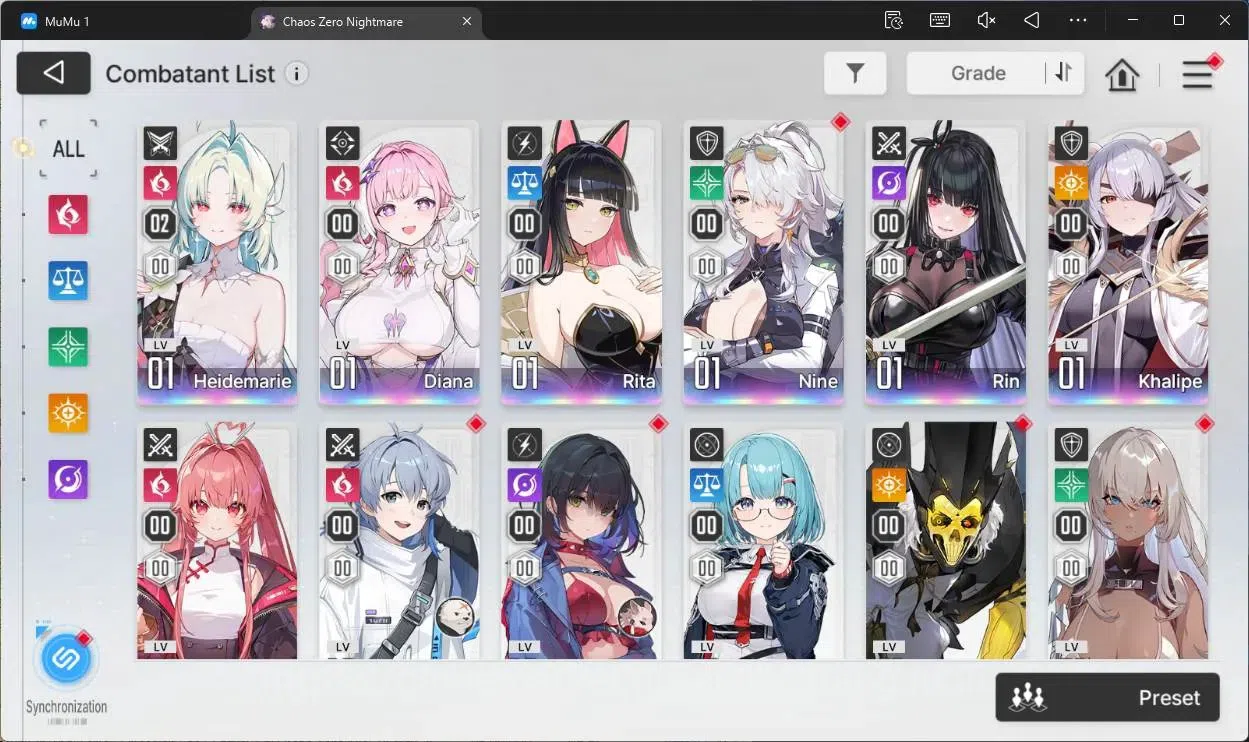 Chaos Zero Nightmare Accounts ASIA | Lv54 | SSR 7 | Heidemarie ME2 | Nine ME1 |  image 11