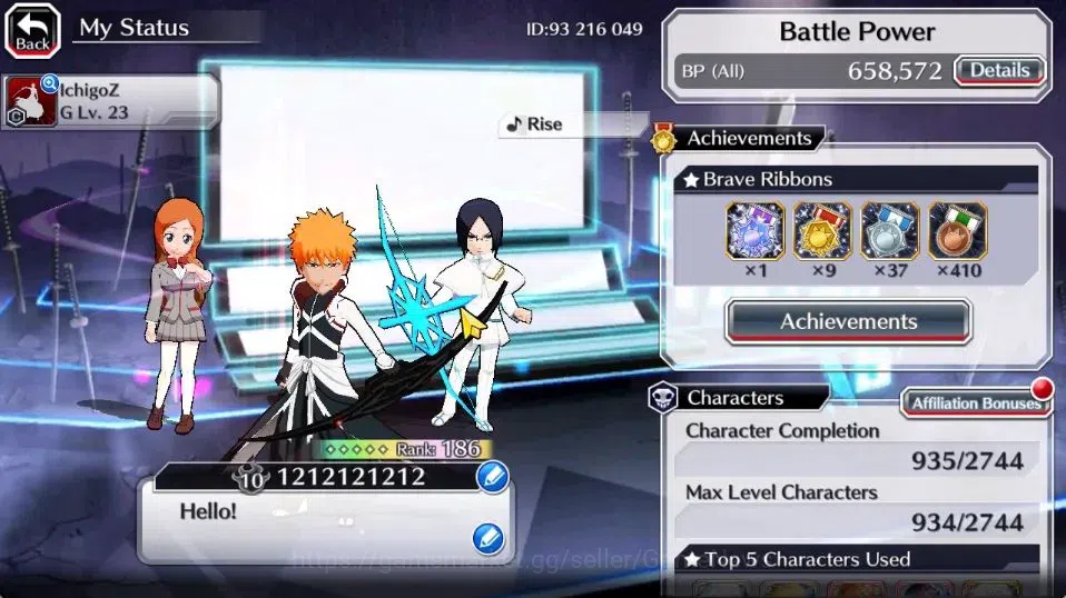 Bleach: Brave Souls Accounts [GLOBAL]51K Orb|2 New Renewed Ichigo,Ichigo 10th A image 2