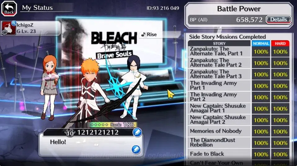 Bleach: Brave Souls Accounts [GLOBAL]51K Orb|2 New Renewed Ichigo,Ichigo 10th A image 5