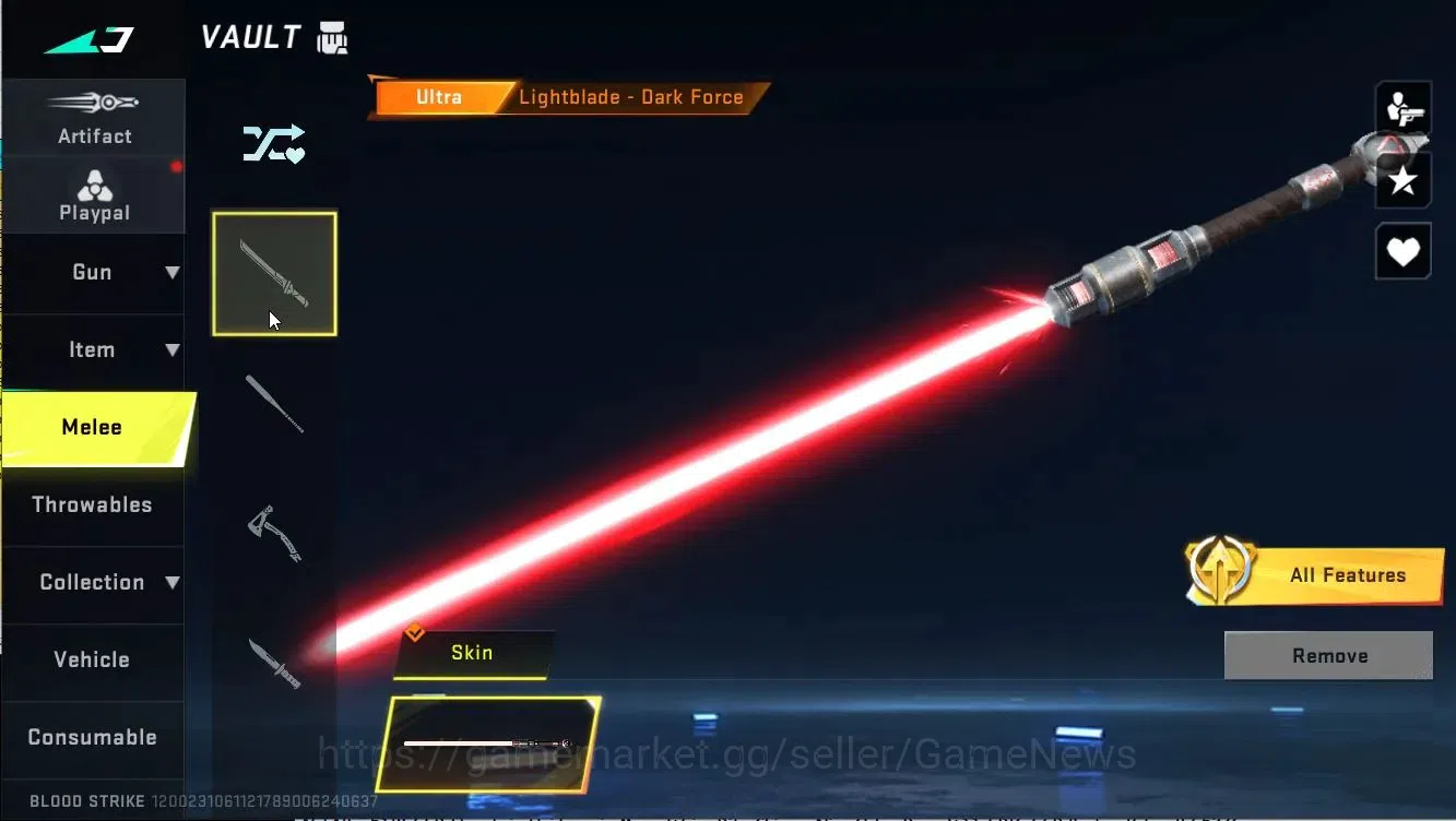 Blood Strike Accounts ASIA|ULTRA Melee Lightblade-Dark Force | Legendary image 6