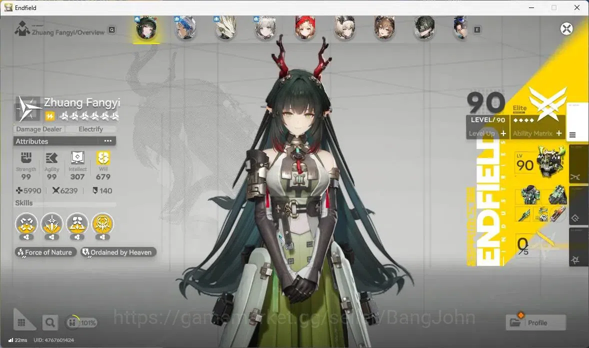 Arknights: Endfield Accounts ASIA | Lv 58 | 3 Limit+3 Sign|Limit (Zhuang Fangyi image 13