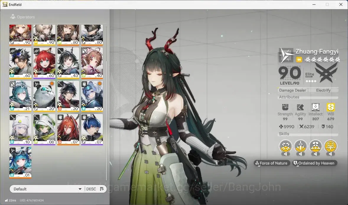 Arknights: Endfield Accounts ASIA | Lv 58 | 3 Limit+3 Sign|Limit (Zhuang Fangyi image 14