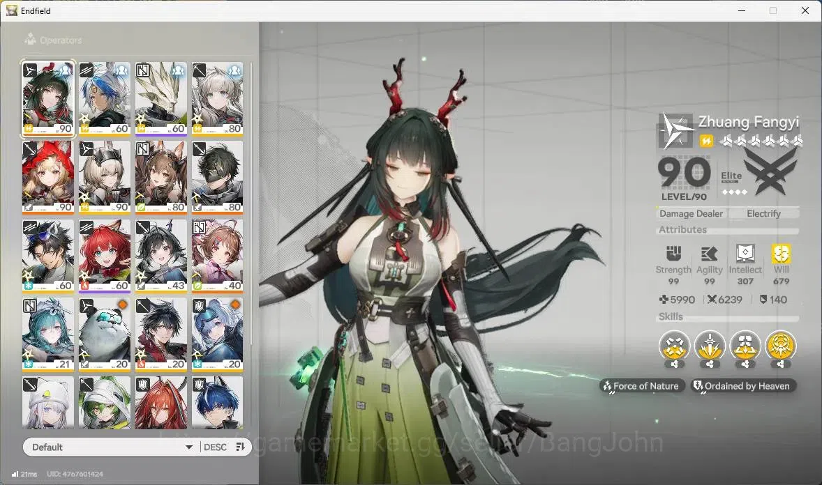 Arknights: Endfield Accounts ASIA | Lv 58 | 3 Limit+3 Sign|Limit (Zhuang Fangyi image 15