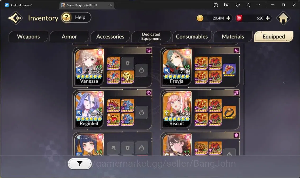 Seven Knights Re:Birth Accounts Global |3 EX7 (Gelidus TC2,Melia TC1,Juri)|26 TC6( image 13