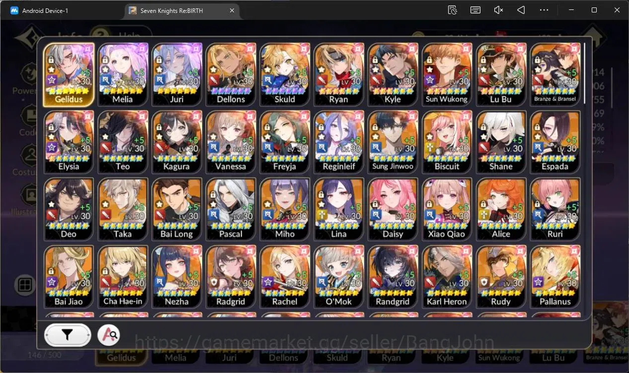 Seven Knights Re:Birth Accounts Global |3 EX7 (Gelidus TC2,Melia TC1,Juri)|26 TC6( image 2