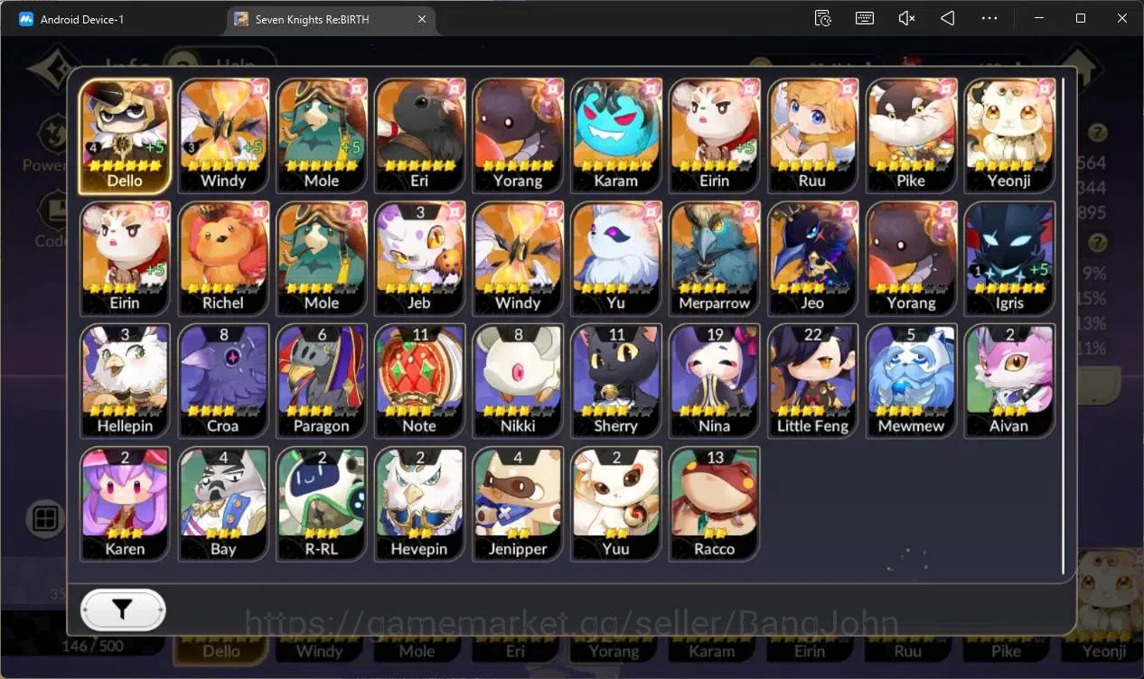 Seven Knights Re:Birth Accounts Global |3 EX7 (Gelidus TC2,Melia TC1,Juri)|26 TC6( image 3