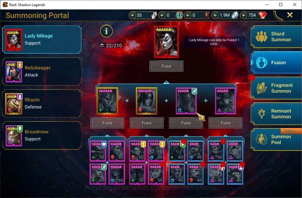 Raid: Shadow Legends Accounts Lv 18|361K Power|1 Mythical (Androc)|16 Legendary( image 14