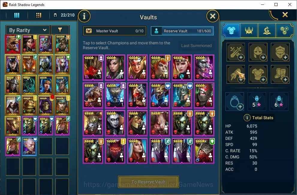 Raid: Shadow Legends Accounts Lv 18|361K Power|1 Mythical (Androc)|16 Legendary( image 4